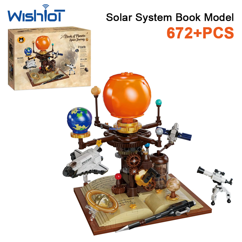 Solar System Orrery - 672 stuks zonnestelsel Orrery bouwstenen roterend