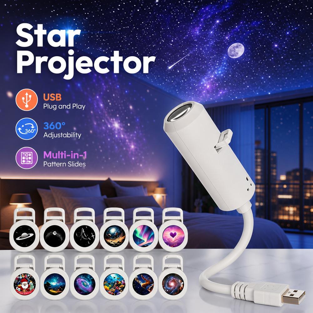 Planetarium Projector Home - Multi-in-1 Nieuwe USB Galaxy Sterrenprojector Nachtlamp