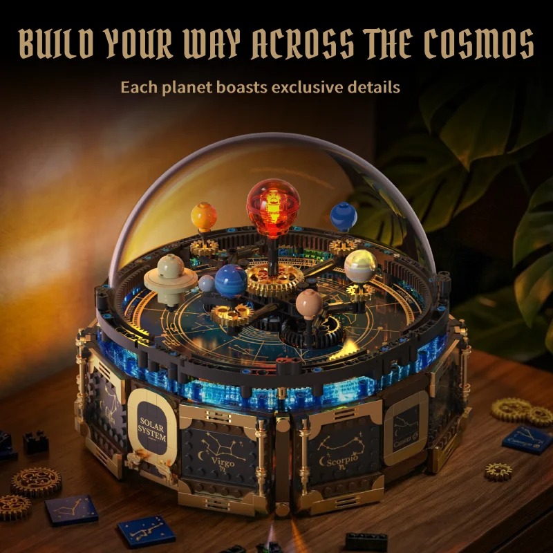 Zonnestelsel Muziekdoos Bouwst - Solar System Orrery recensie en prijs